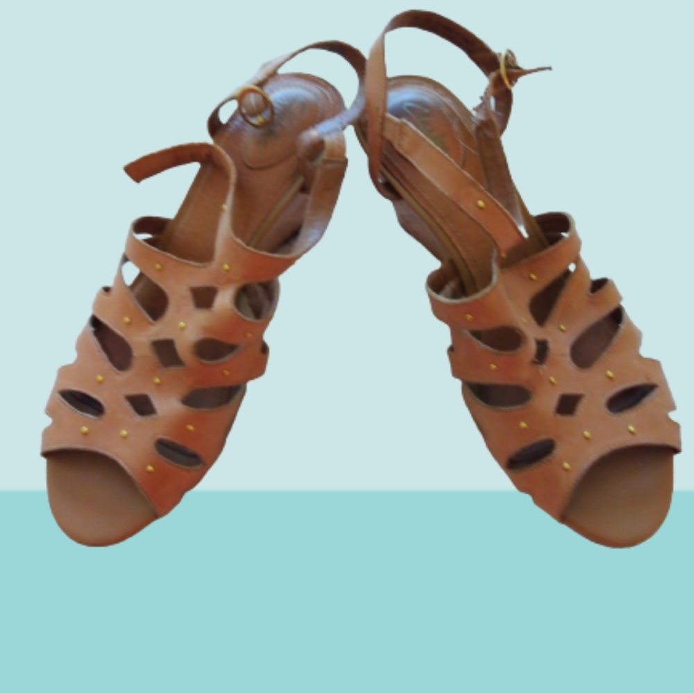 Women’s Brown Cutout Slingback Sandals